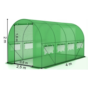 FOLIA ZAMIENNA POSZYCIE NA TUNEL OGRODOWY SZKLARNIA 4 x 2,5 x 2m 10 m² UV